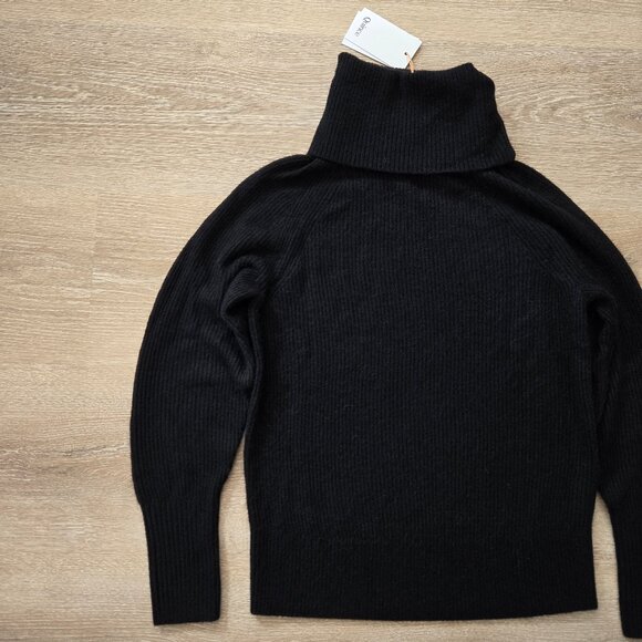 Quince Baby Alpaca Wool Blend Black Turtleneck Sweater Size Small New With Tags - Picture 10 of 17